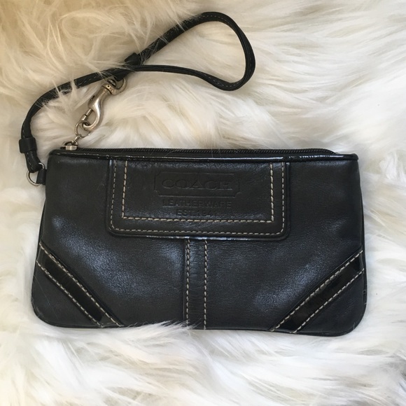 Authentic Black Coach wristlet