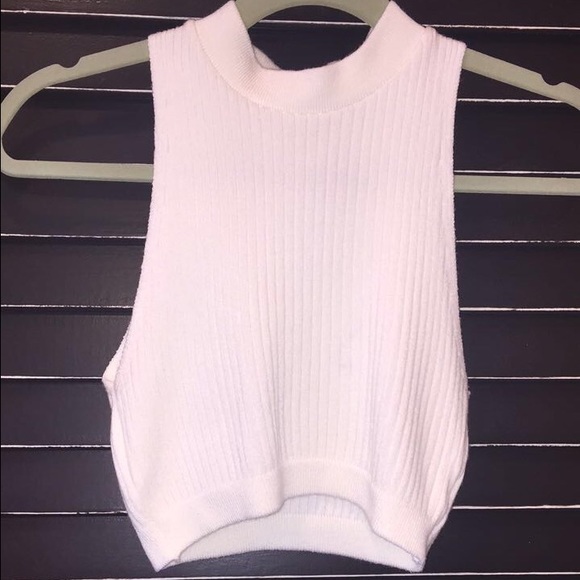 white crop top