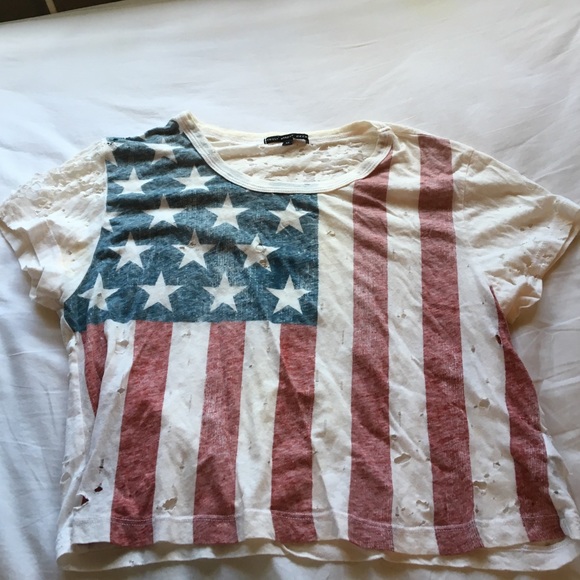 Distressed American Flag Tee