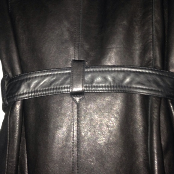 Women's Nicole Miller Black Leather Jacket - Picture 4 of 4