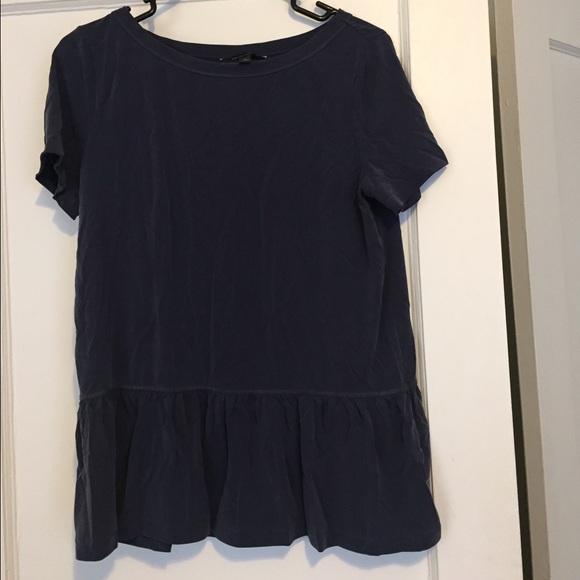 Banana Republic blue peplum shirt