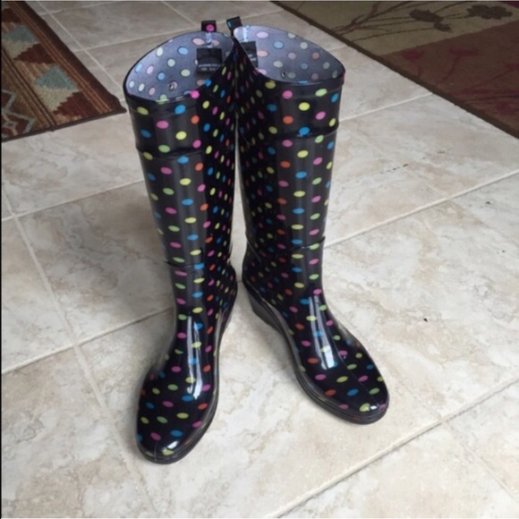 Capelli of New York Shoes - Polka dot Rain boots *LAST CHANCE*