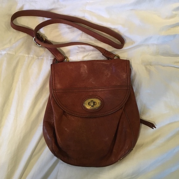 Fossil leather crossbody