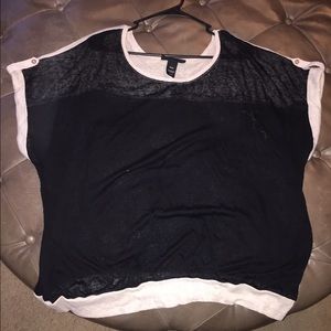 Very soft black and cream top