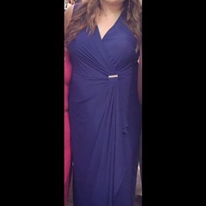 Blue long gown, gorgeous for parties!
