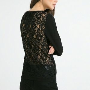 NEW Gorgeous Black Lace Sweater by MNG Suit XS