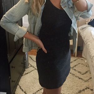 Dark grey cotton dress