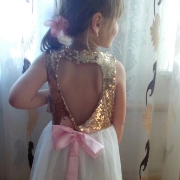 Last one‼️Sequins Heart Tulle Dress - Picture 6 of 7