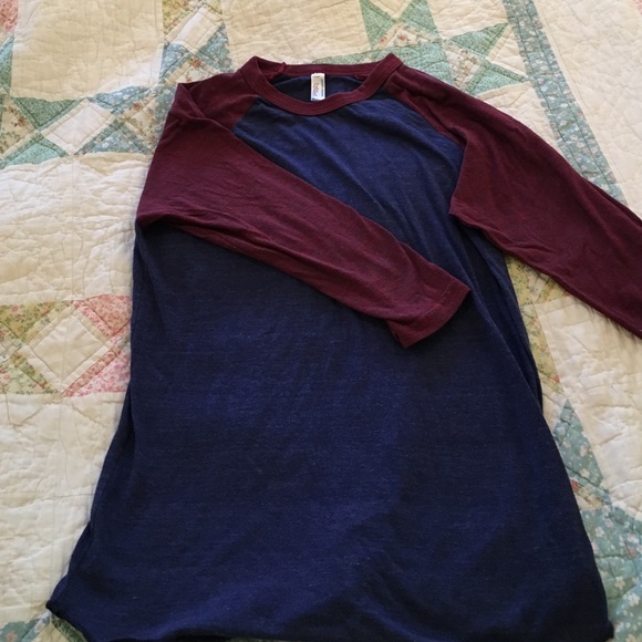 American apparel baseball tee