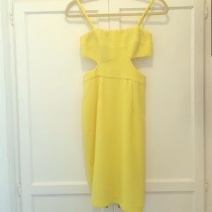 Black Halo | Yellow | Cutout | Pencil Dress