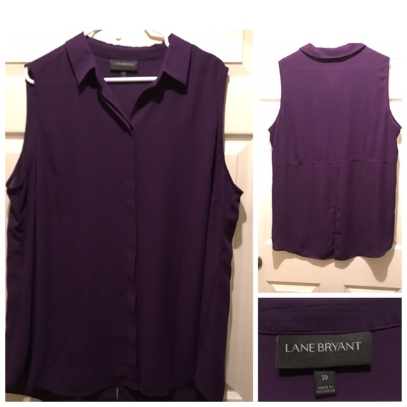 Lane Bryant sheer sleeveless blouse