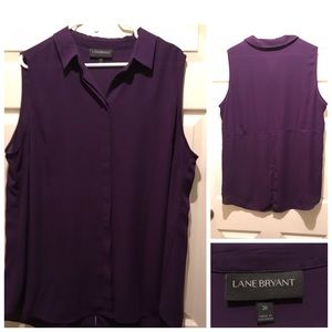 Lane Bryant sheer sleeveless blouse