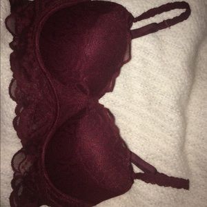 VS PINK Rose Lace Push Up Bralette