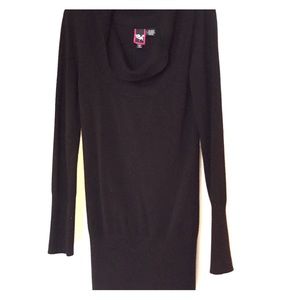 TBA CowlNeck Oversized Large Blk Sweater