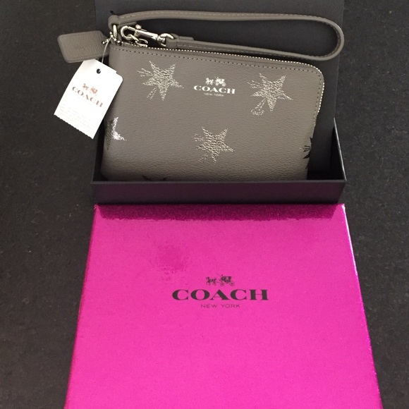 Coach Grey Star Canyon Wristlet