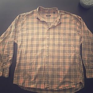 Authentic Burberry Men's Plaid Button-down