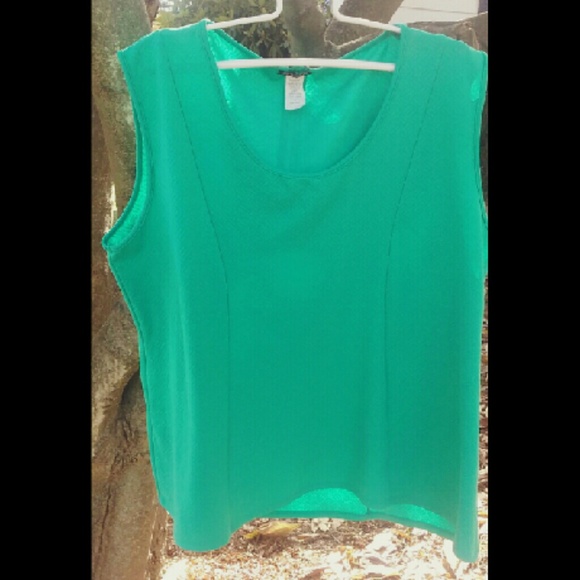 Dressy Teal Tank (Plus)