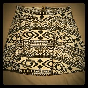 Tribal print skater skirt