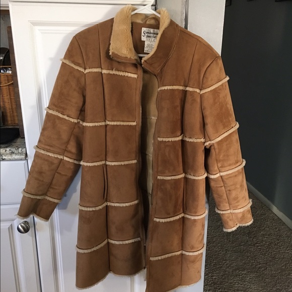 Warm faux fur coat