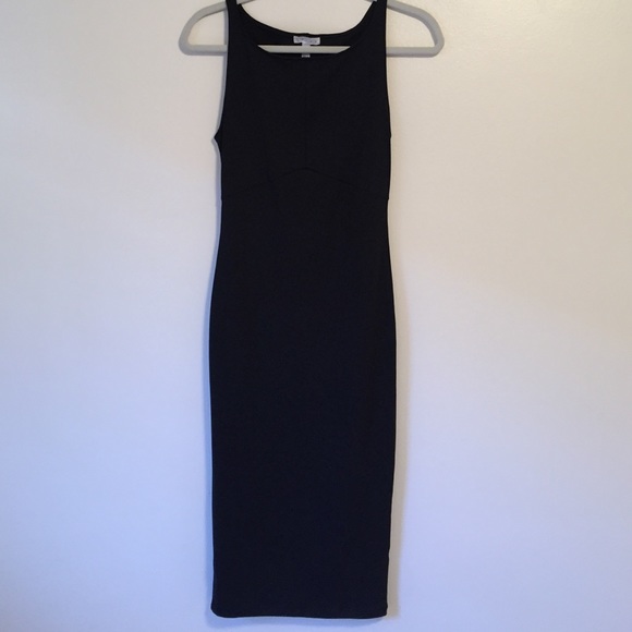 Nordstrom Leith Black Midi Dress