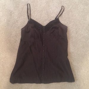 Dark Brown Banana Republic Button Down Top