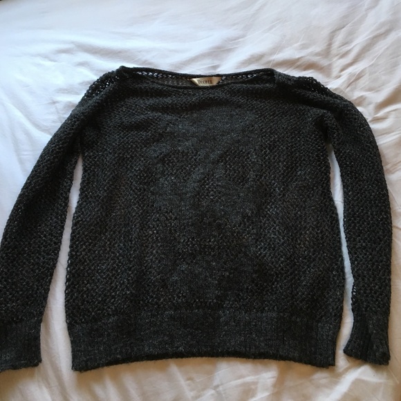 Grey Skull Knit Sweater