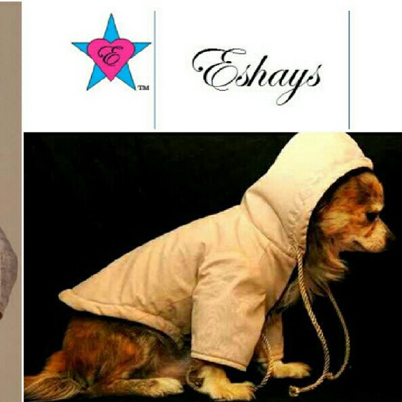 BEIGE DOG HOODIE COAT