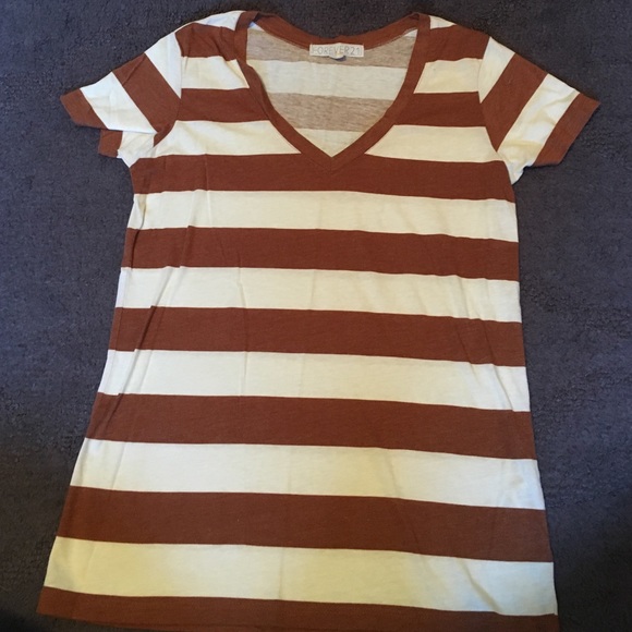 Brown/cream striped shirt