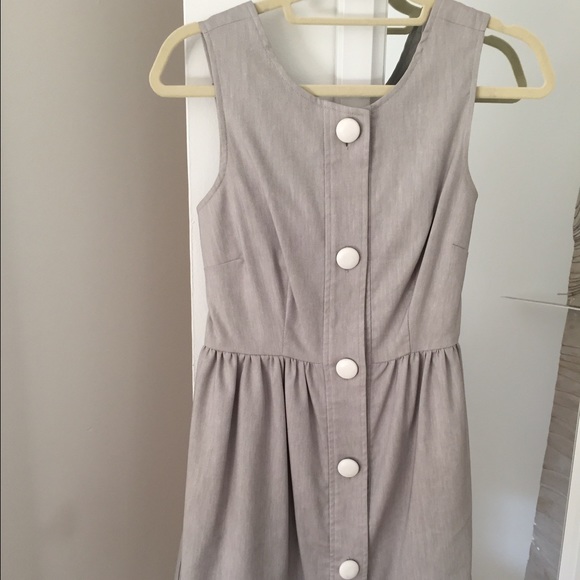 Alice & Olivia Grey Button-Down Dress