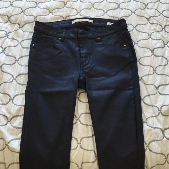 Zara waxed cotton pants