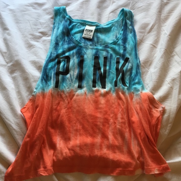 VS PINK Tie Dye Crop Tank Top