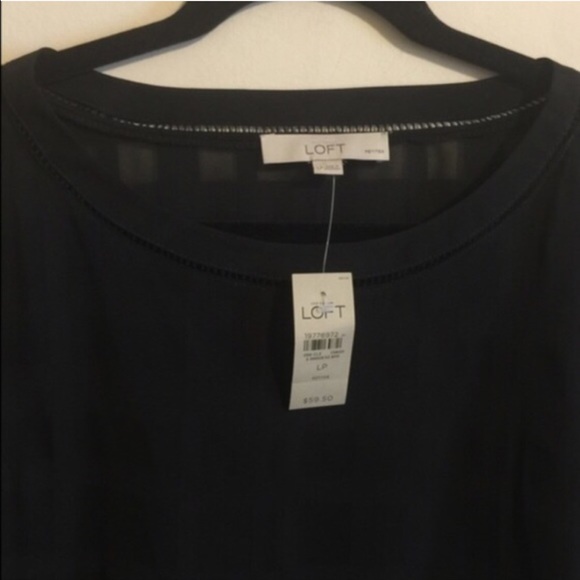 Loft 💕 NWT Black Sheer Blouse - Picture 2 of 3