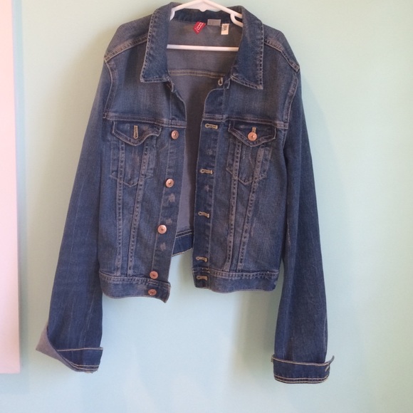 Distressed denim jacket