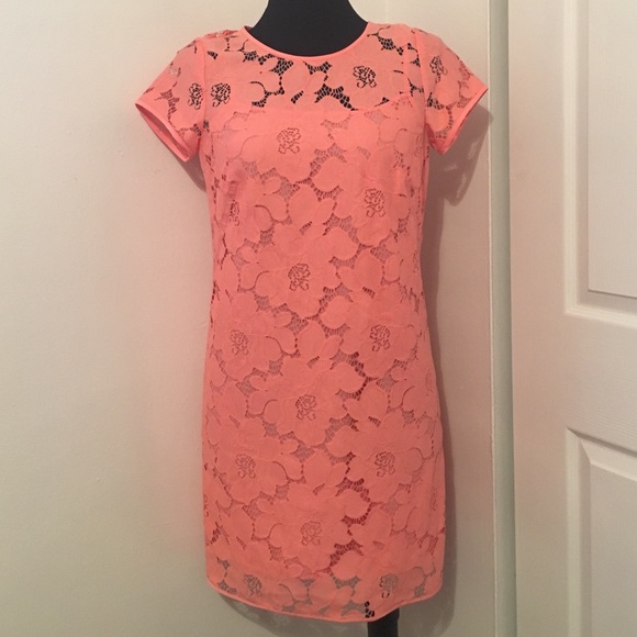 LOFT Peach Lace Dress