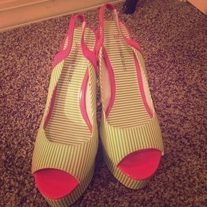 Pink & Green Heels