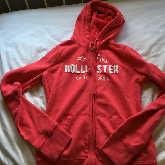 Hollister Co. Pink Zip Up Hoodie