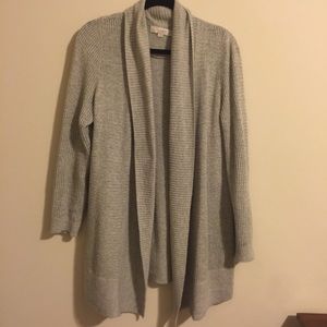 Loft ✨ Taupe Oatmeal Long Cardigan