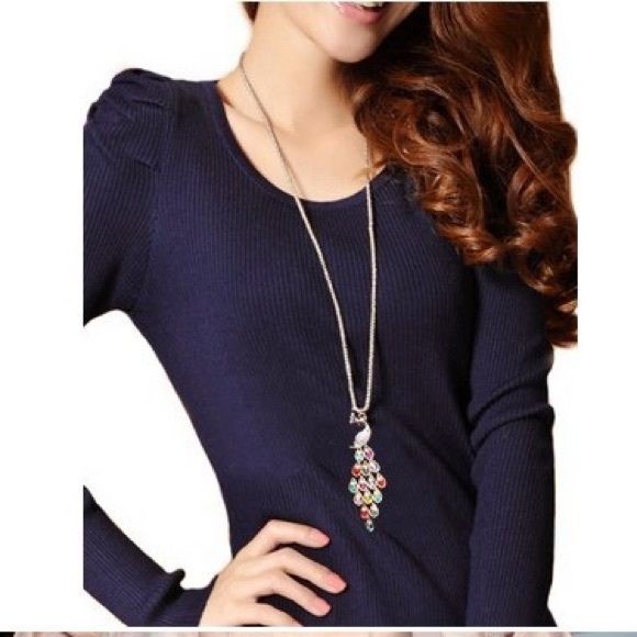 ❤️❤️ Gorgeous peacock necklace. - Picture 2 of 3