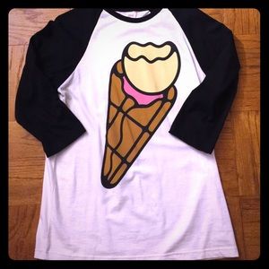 Ice Cream Cone Baseball Shirt