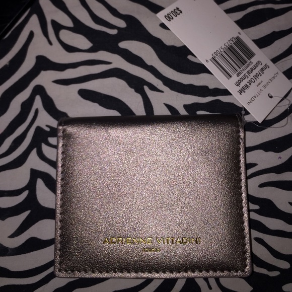 ADRIENNE VITTADINI gunmetal fold pocket wallet