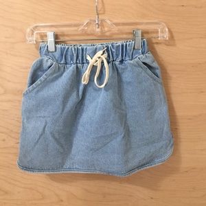 Blue Denim Mini-Skirt