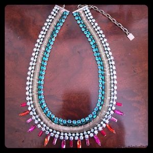 Multi colored crystal necklace