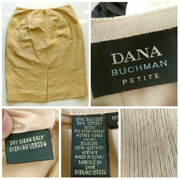 5 for $25 SALE⬇Silk Gold Skirt - Picture 3 of 4