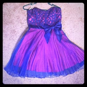 Betsy Johnson Pink/ Purple Strapless Dress