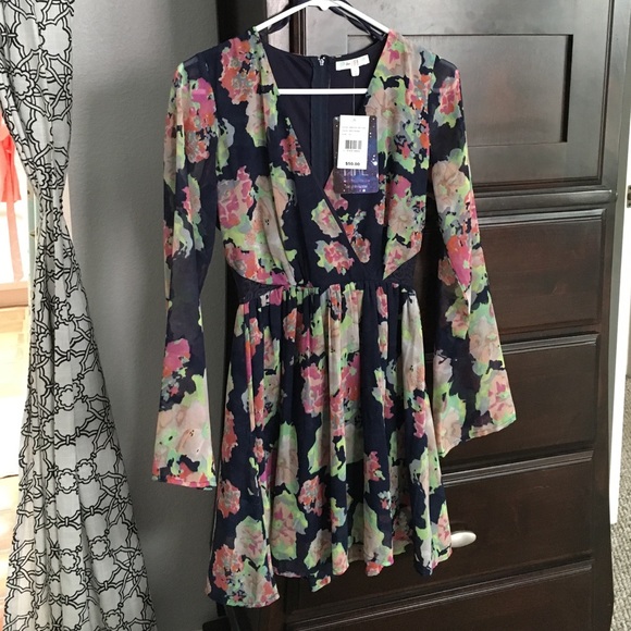 Navy Floral Love Fire Dress