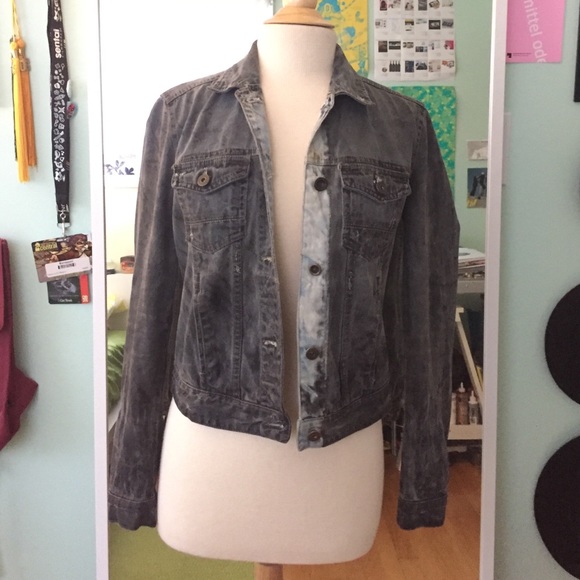 ZARA distressed denim jacket