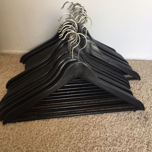 32 IKEA Black Wood Hangers