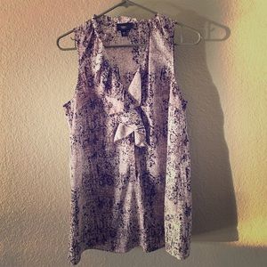 Black grey and white work blouse