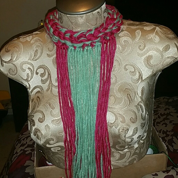 Acrylic Yarn Double Braided Necklaces