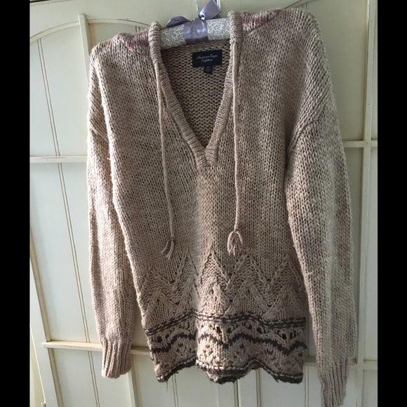 American Eagle soft hooded pullover sweater